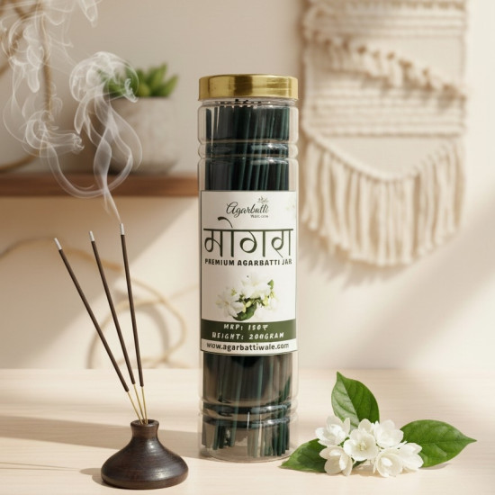 Mogra Premium Agarbatti Jar – Fresh Mogra Bliss